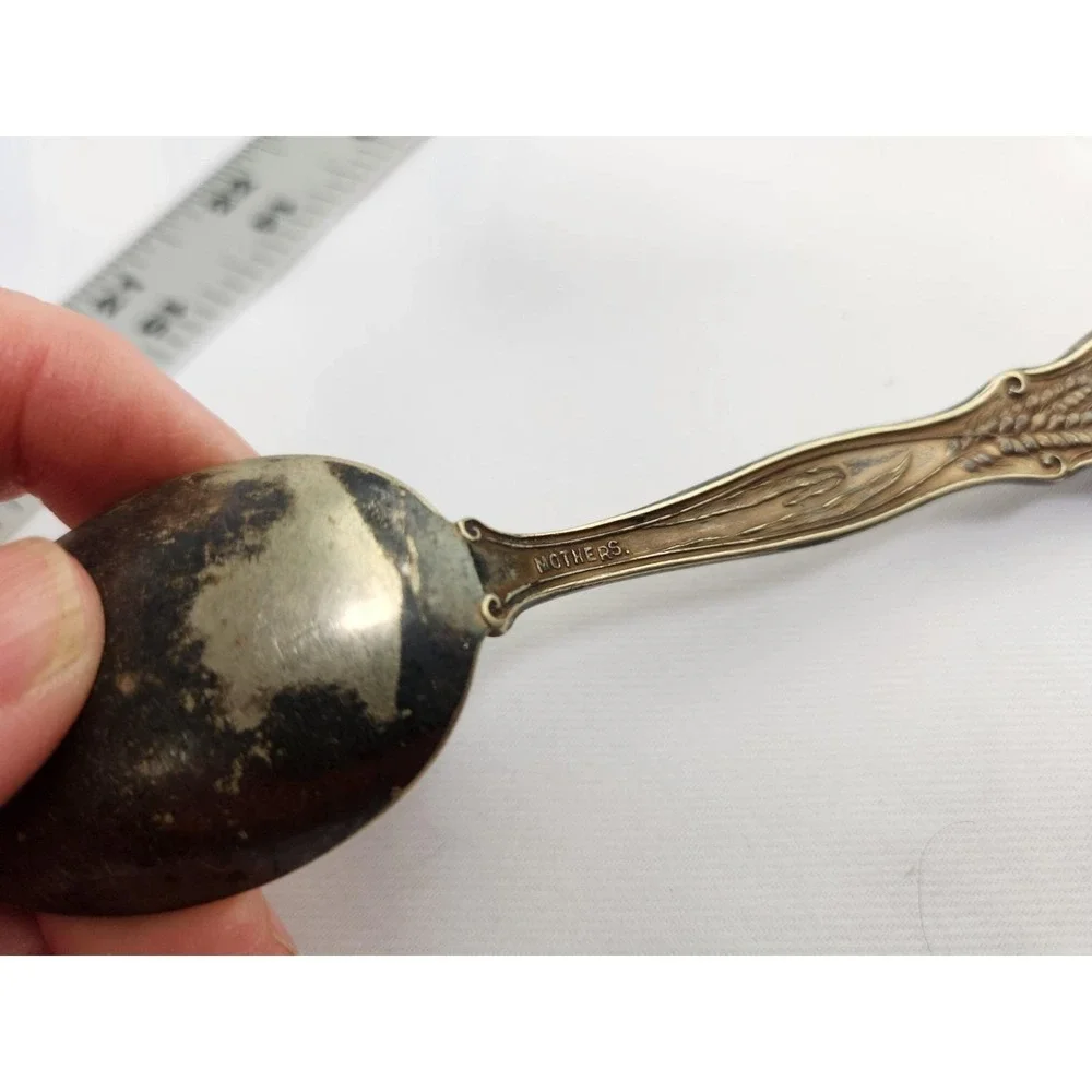 3 VTG MOTHERS SILVERPLATED SPOONS Flatware Wheat Harvest Thanksgiving‎ Sickle